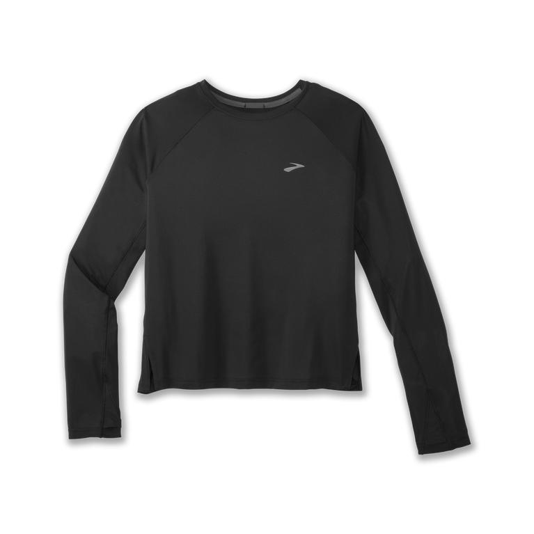 Brooks SPRINT FREE Breathable Long Sleeve Running Shirt Womens Sale - Black (AUK650187)